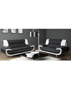 PALERMO Faux Leather Set-2+3 set-Black & White