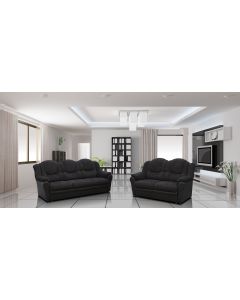 TEXAS Fabric Sofa Set-2+3 set-Black & Black