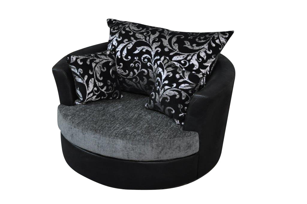 cuddle chair grey and black